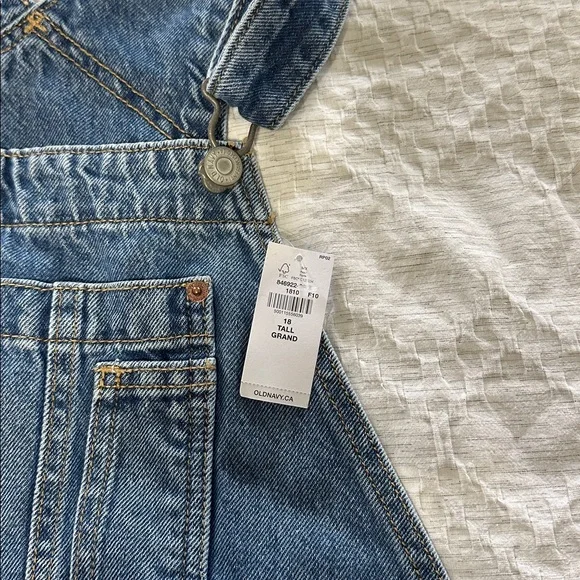 Old Navy Classic Blue Denim Overalls - Picture 3 of 4